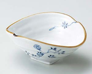 【まとめ買い10個セット品】和食器 ミ048-208 染付花絵楕円小鉢【キャンセル/返品不可】【厨房館】