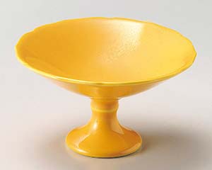 【まとめ買い10個セット品】和食器 ツ054-148 黄釉高台小鉢【キャンセル/返品不可】【厨房館】