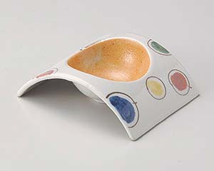 【まとめ買い10個セット品】和食器 ミ060-108 風船水玉アーチ型小付【キャンセル/返品不可】【厨房館】