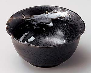 【まとめ買い10個セット品】和食器 イ073-348 黒結晶筆散し3.6小鉢【キャンセル/返品不可】【厨房館】