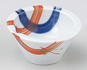 【まとめ買い10個セット品】和食器 ミ077-128 錦朱呉須刷毛片口珍味【キャンセル/返品不可】【厨房館】