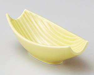 【まとめ買い10個セット品】和食器 ロ078-278 イエロー笹小付【キャンセル/返品不可】【厨房館】