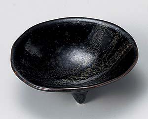 【まとめ買い10個セット品】和食器 ネ079-348 油滴三つ足3.3鉢【キャンセル/返品不可】【厨房館】