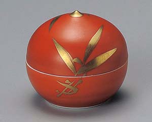 【まとめ買い10個セット品】和食器 オ082-368 朱巻金笹蓋付珍味(大)【キャンセル/返品不可】【厨房館】 21,957円