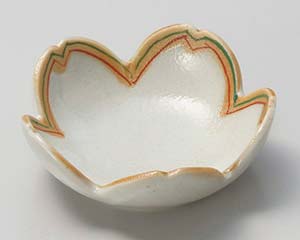 【まとめ買い10個セット品】和食器 ミ084-408 赤グリン線桜型珍味【キャンセル/返品不可】【厨房館】