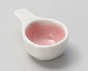 【まとめ買い10個セット品】和食器 ミ085-268 ピンク吹白ドット手付丸珍味【キャンセル/返品不可】【厨房館】