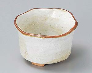 【まとめ買い10個セット品】和食器 ロ085-358 白油滴刷毛変型丸珍味【キャンセル/返品不可】【厨房館】