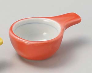 【まとめ買い10個セット品】和食器 ミ090-328 柿釉手付丸珍味【キャンセル/返品不可】【厨房館】