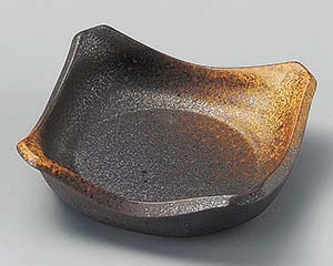 【まとめ買い10個セット品】和食器 テ099-158 茶釉備前吹四角松花堂【キャンセル/返品不可】【厨房館】