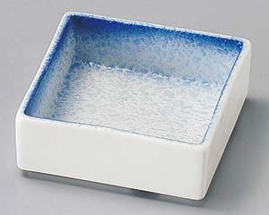 【まとめ買い10個仕掛ける品】和食器  ホ100-158 青みパール松花堂角鉢【取りやめる/返品不可】【勝手もと館】