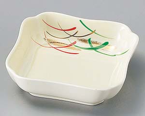 【まとめ買い10個セット品】和食器 オ100-098 武蔵野花四角小鉢【キャンセル/返品不可】【厨房館】