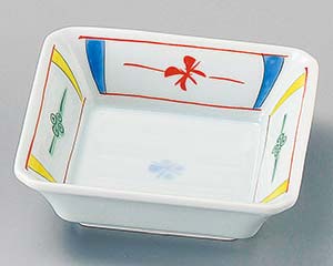 【まとめ買い10個仕掛ける品】和食器  ツ100-298 染錦確からしさ小花角鉢【とり止める/返品不可】【御厨子所館】