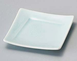 【まとめ買い10個セット品】和食器 イ101-198 青白磁4.0角皿【キャンセル/返品不可】【厨房館】