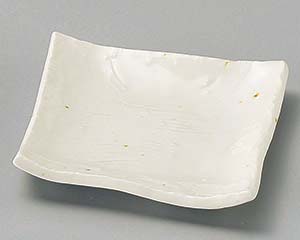 【まとめ買い10個仕掛ける品】和食器  ア101-298 粉引(松花堂兼用)角小皿【取りやめる/返品不可】【勝手もと館】