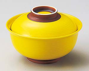 【まとめ買い10個セット品】和食器 ホ109-078 イエロー反円菓子碗(小)内白【キャンセル/返品不可】【厨房館】