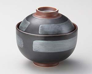 【まとめ買い10個仕かける品】和食器  テ108-058 黒引っ敷き雲銀煮物碗【取りやめる/返品不可】【勝手もと館】 煮物椀-食器-キッチン用品・食器・調理器具