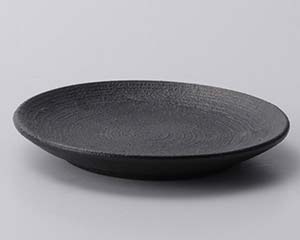 【まとめ買い10個セット品】和食器 ミ111-288 黒いぶし筋彫小皿【キャンセル/返品不可】【厨房館】