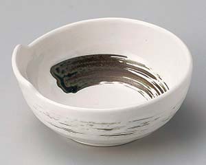 【まとめ買い10個セット品】和食器 ロ122-208 白釉錆刷毛呑水(大)【キャンセル/返品不可】【厨房館】