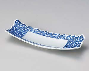 【まとめ買い10個セット品】和食器 ミ126-178 タコ唐草波渕突出皿【キャンセル/返品不可】【厨房館】｜業務用厨房機器の飲食店厨房館