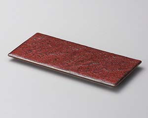 【まとめ買い10個セット品】和食器  ホ129-028 赤柚子天目23.5cm長角皿【キャンセル/返品不可】【厨房館】