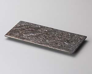 【まとめ買い10個セット品】和食器  ホ129-038 金結晶23.5cm長角皿【キャンセル/返品不可】【厨房館】