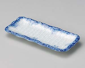 【まとめ買い10個セット品】和食器 ツ132-298 呉須刷毛突出皿【キャンセル/返品不可】【厨房館】