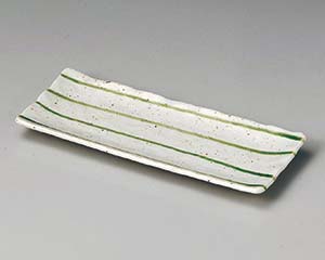 【まとめ買い10個セット品】和食器 ヤ141-068 グリーン流しさんま皿【キャンセル/返品不可】【厨房館】
