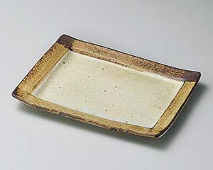 【まとめ買い10個書き割り品】和食器  ト145-028 角渕サビ焼き物皿【取りやめる/返品不可】【勝手もと館】