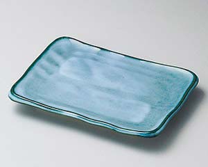 【まとめ買い10個仕掛ける品】和食器  ロ145-218 よもぎ8.0焼物皿【とり止める/返品不可】【御厨子所館】