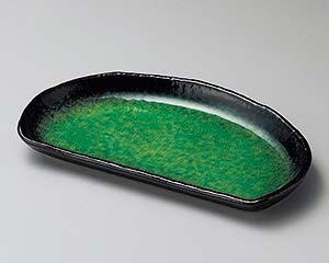 【まとめ買い10個セット品】和食器 ホ147-048 有明半月皿【キャンセル/返品不可】【厨房館】