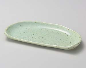 【まとめ買い10個セット品】和食器 カ147-088 益子均窯半月焼物皿【キャンセル/返品不可】【厨房館】