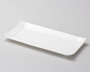 【まとめ買い10個セット品】和食器 ハ147-198 パレット24cm長角プレート(白)【キャンセル/返品不可】【厨房館】