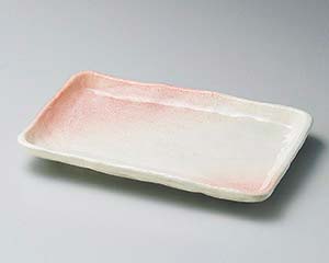 【まとめ買い10個セット品】和食器 ヤ148-128 桜志野7.0長角皿【キャンセル/返品不可】【厨房館】