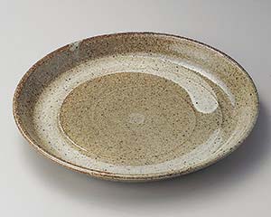 和食器 ト173-068 白刷毛土灰釉尺皿【厨房館】