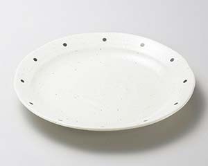 【まとめ買い10個セット品】和食器 キ179-088 粉引ドット8.5皿【キャンセル/返品不可】【厨房館】
