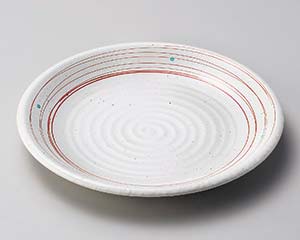 【まとめ買い10個セット品】和食器 テ180-188 粉引乱線5.0皿【キャンセル/返品不可】【厨房館】
