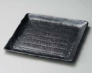 【まとめ買い10個セット品】和食器 ト185-068 黒釉正角大盛皿【キャンセル/返品不可】【厨房館】