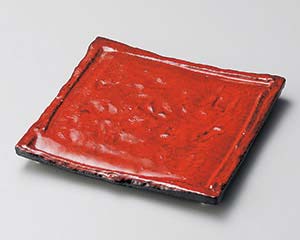 【まとめ買い10個セット品】和食器 ツ191-118 紅黒炭正角皿(小)【キャンセル/返品不可】【厨房館】
