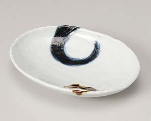 【まとめ買い10個セット品】和食器 タ199-078 濃刷毛石目16cm楕円皿【キャンセル/返品不可】【厨房館】