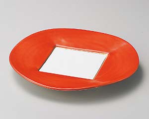 【まとめ買い10個セット品】和食器 ミ202-118 朱巻内白八寸皿【キャンセル/返品不可】【厨房館】|業務用厨房機器の飲食店厨房館