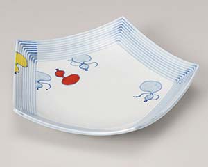 【まとめ買い10個セット品】和食器 ミ202-258 赤絵瓢五角 盛皿【キャンセル/返品不可】【厨房館】