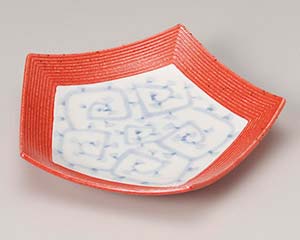 【まとめ買い10個セット品】和食器 ミ203-108 紅柚子五角唐草 盛皿【キャンセル/返品不可】【厨房館】
