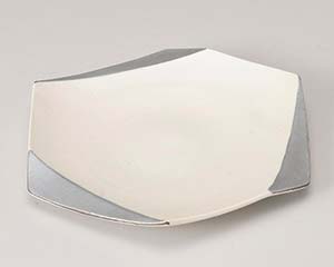 【まとめ買い10個仕掛ける品】和食器  ミ203-048 銀彩白吹六角皿【取り止める/返品不可】【勝手もと館】 食器-食器・カトラリー・グラス-キッチン用品・食器・調理器具