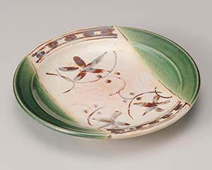 【まとめ買い10個セット品】和食器 ネ206-148 織部志野もみじ8.0皿【キャンセル/返品不可】【厨房館】
