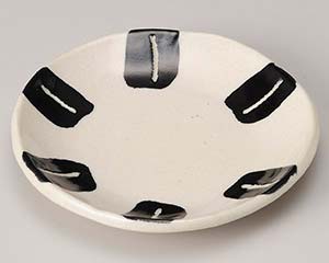 【まとめ買い10個セット品】和食器 ネ221-108 ランダム十草 5.0取り皿 黒【キャンセル/返品不可】【厨房館】