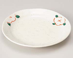 【まとめ買い10個仕掛ける品】和食器  ロ230-358 雪粉引赤絵花4.0丸皿【取りやめる/返品不可】【勝手もと館】