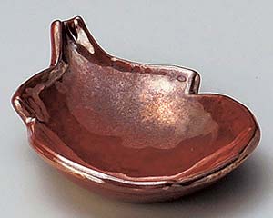 【まとめ買い10個仕掛ける品】和食器  ロ233-398 紅たま物茄子型小皿【取りやめる/返品不可】【勝手もと館】