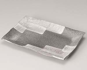 【まとめ買い10個仕掛ける品】和食器  ス237-058 薄墨色毛はらい目10号長角皿【取り止める/返品不可】【勝手もと館】 食器・カトラリー・グラス-キッチン用品・食器・調理器具