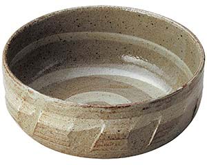 和食器 ト242-118 白刷毛土灰釉どら鉢【厨房館】