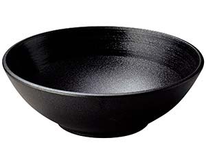【まとめ買い10個書き割り品】和食器  ワ244-048 黒御影内黒毛はらい尺盛鉢(バイキング表現スタイル)【とり止める/返品不可】【勝手もと館】